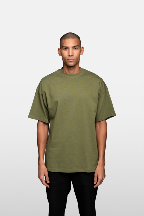 Box Fit T-shirt in Military Green