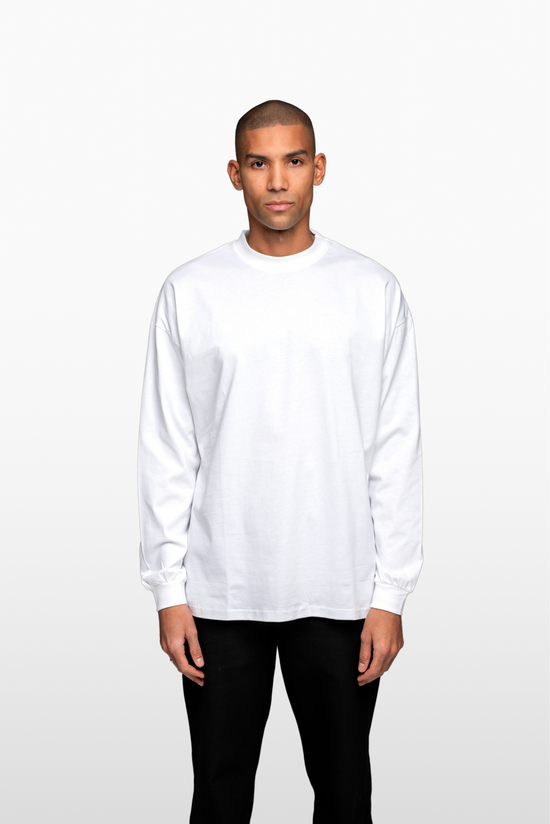 Long-sleeve T-shirt in Optic White
