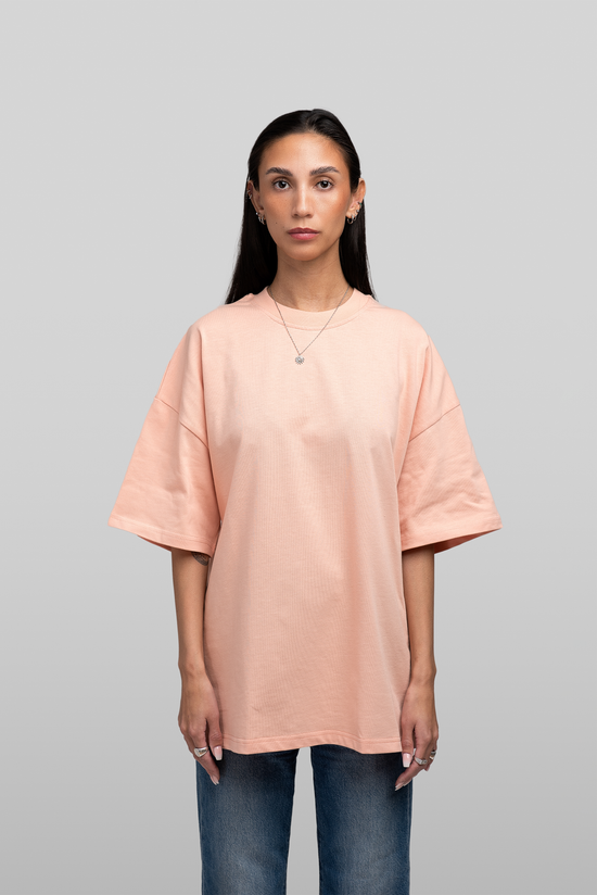 Box Fit T-shirt in Peach Pink