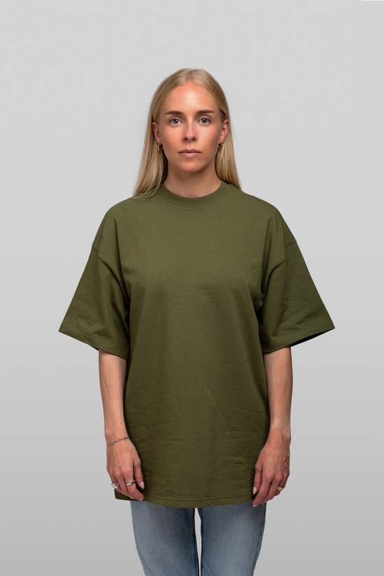 Box Fit T-shirt in Military Green