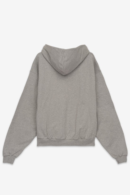 Oversized Zip Hoodie in Heather Grey