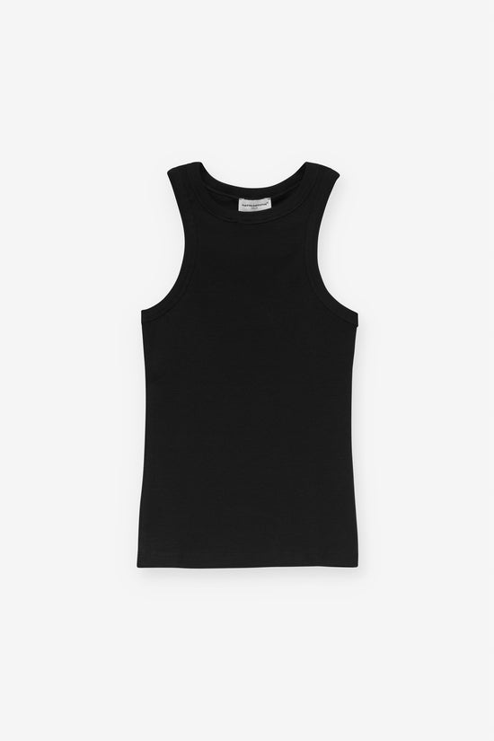 Fitted Tank Top in Black