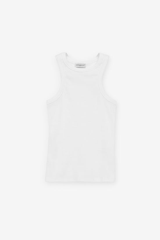 Fitted Tank Top in Optic White