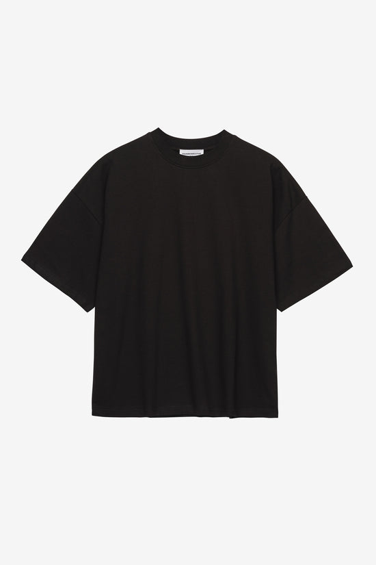 Cropped Boxy T-shirt in Black